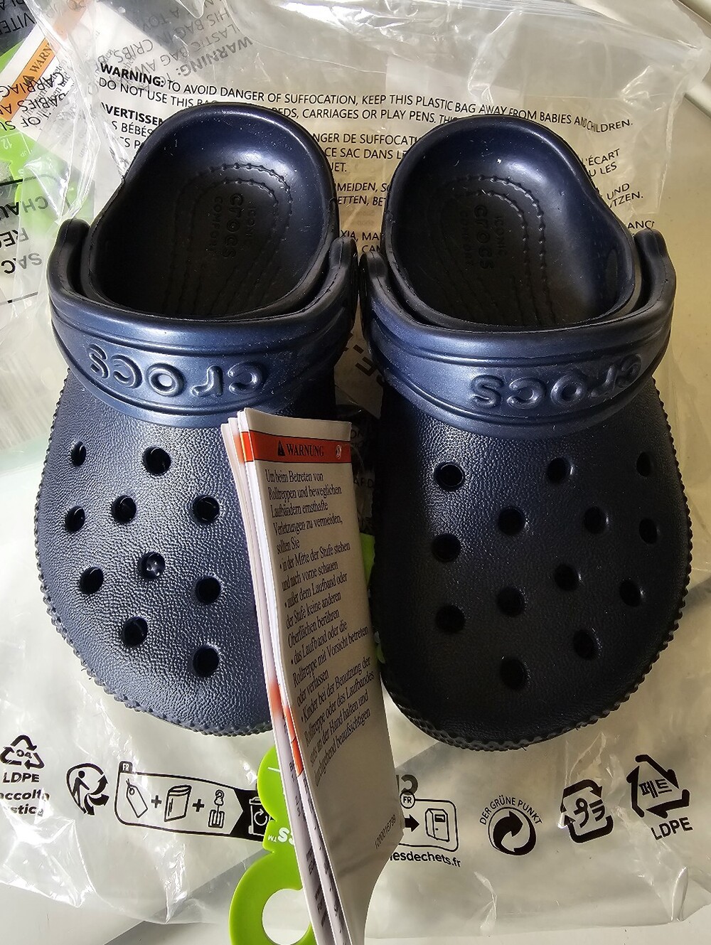 Crocs Classic Clog Shoes Toddler Kids Size C7 Blue Slip On Comfort New